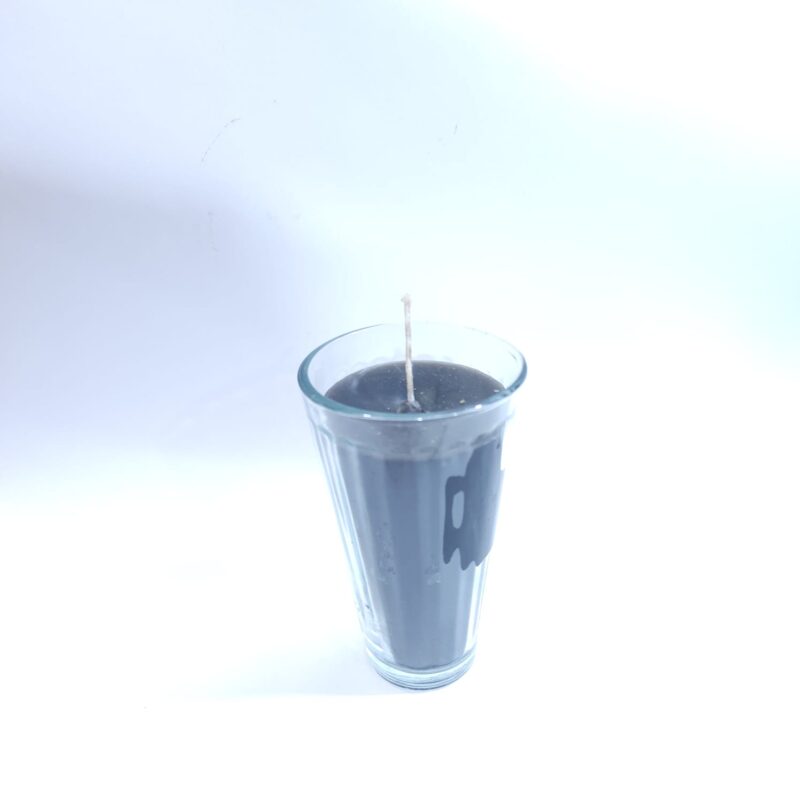 VELADORA DE VASO NEGRA