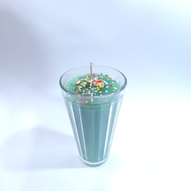 VELADORA DE VASO VERDE